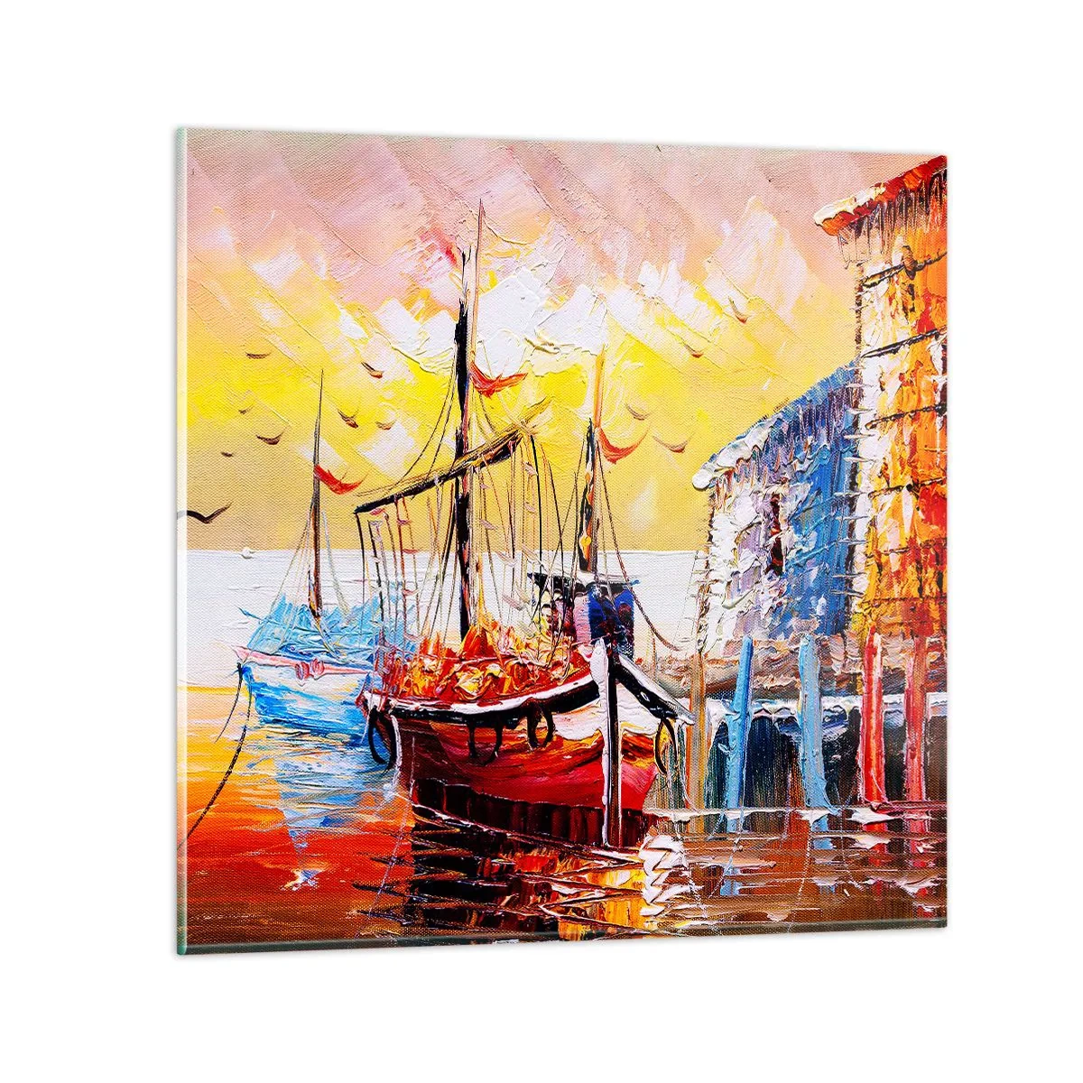 Obraz na szkle - Szczęśliwy powrót - 40x40 cm