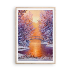 Plakat w ramie jasny dąb - Spotkajmy się tu - 70x100 cm