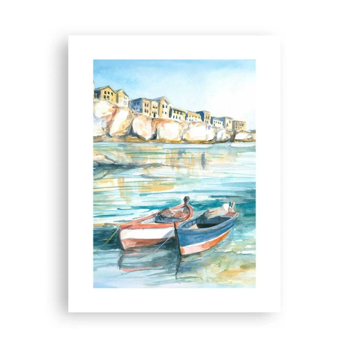 Plakat - Pejzaż w lazurze - 30x40 cm