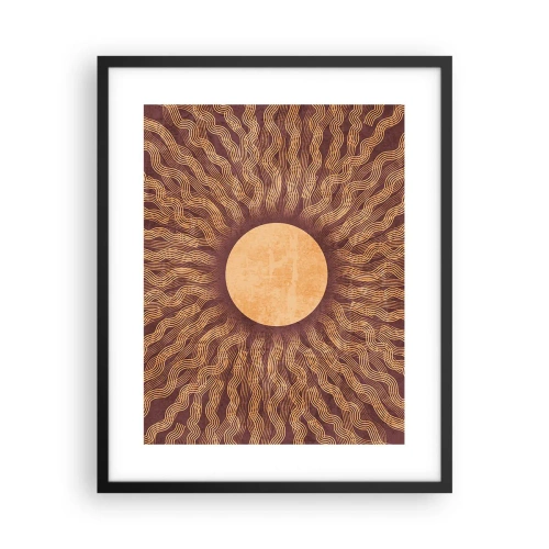 Plakat w czarnej ramie - Ikona słońca - 40x50 cm