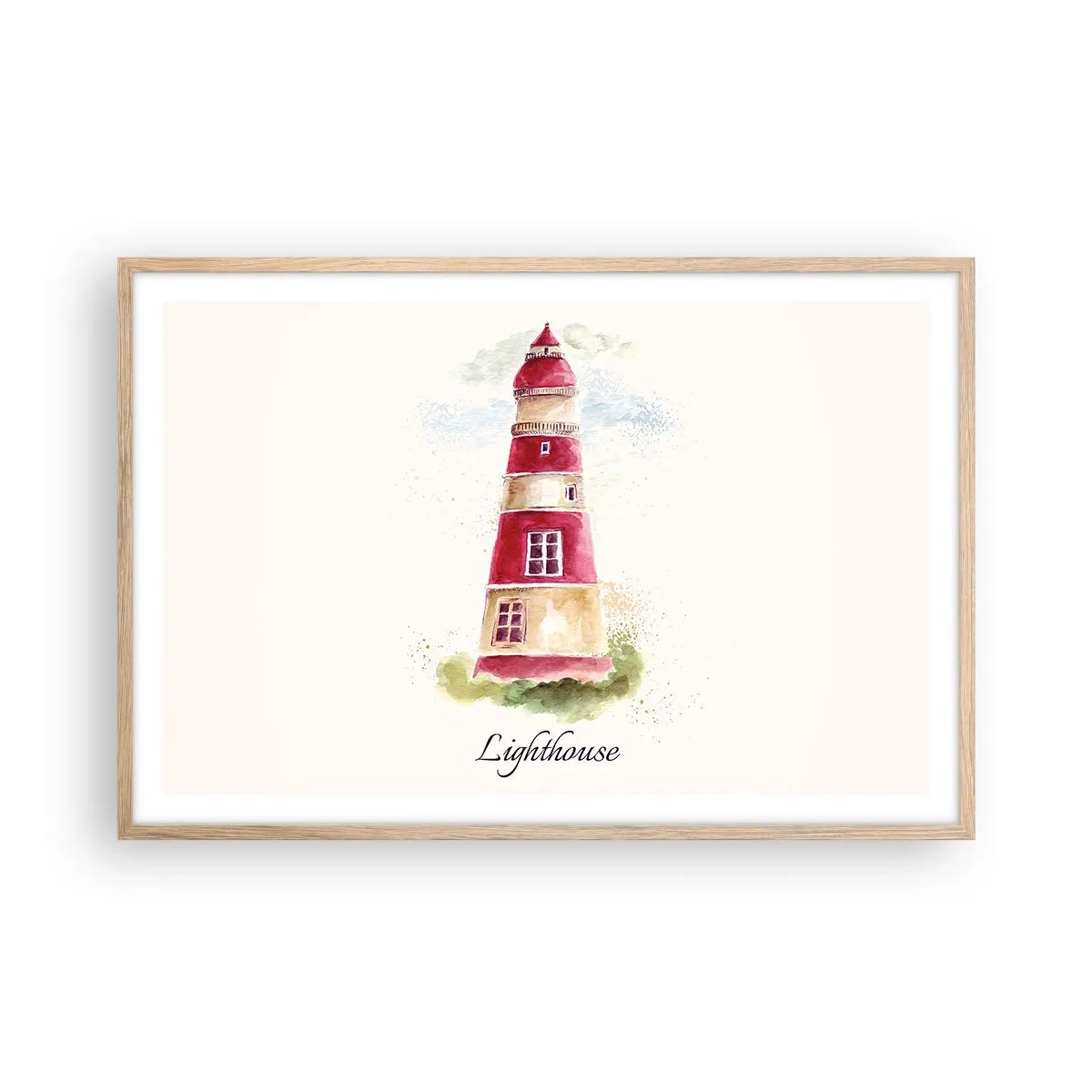 Plakat w ramie jasny dąb - Wokół zawsze pogoda - 91x61 cm