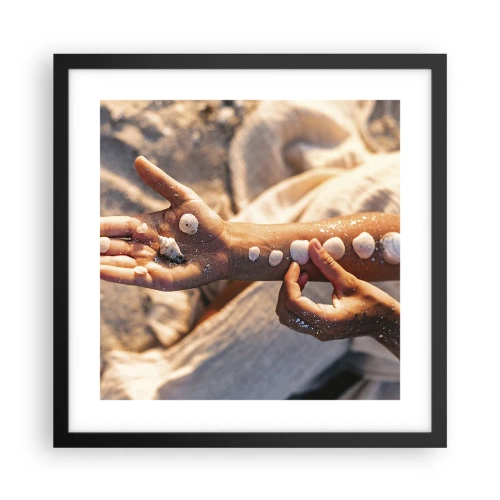 Plakat w czarnej ramie - Piękno w zasięgu ręki - 40x40 cm