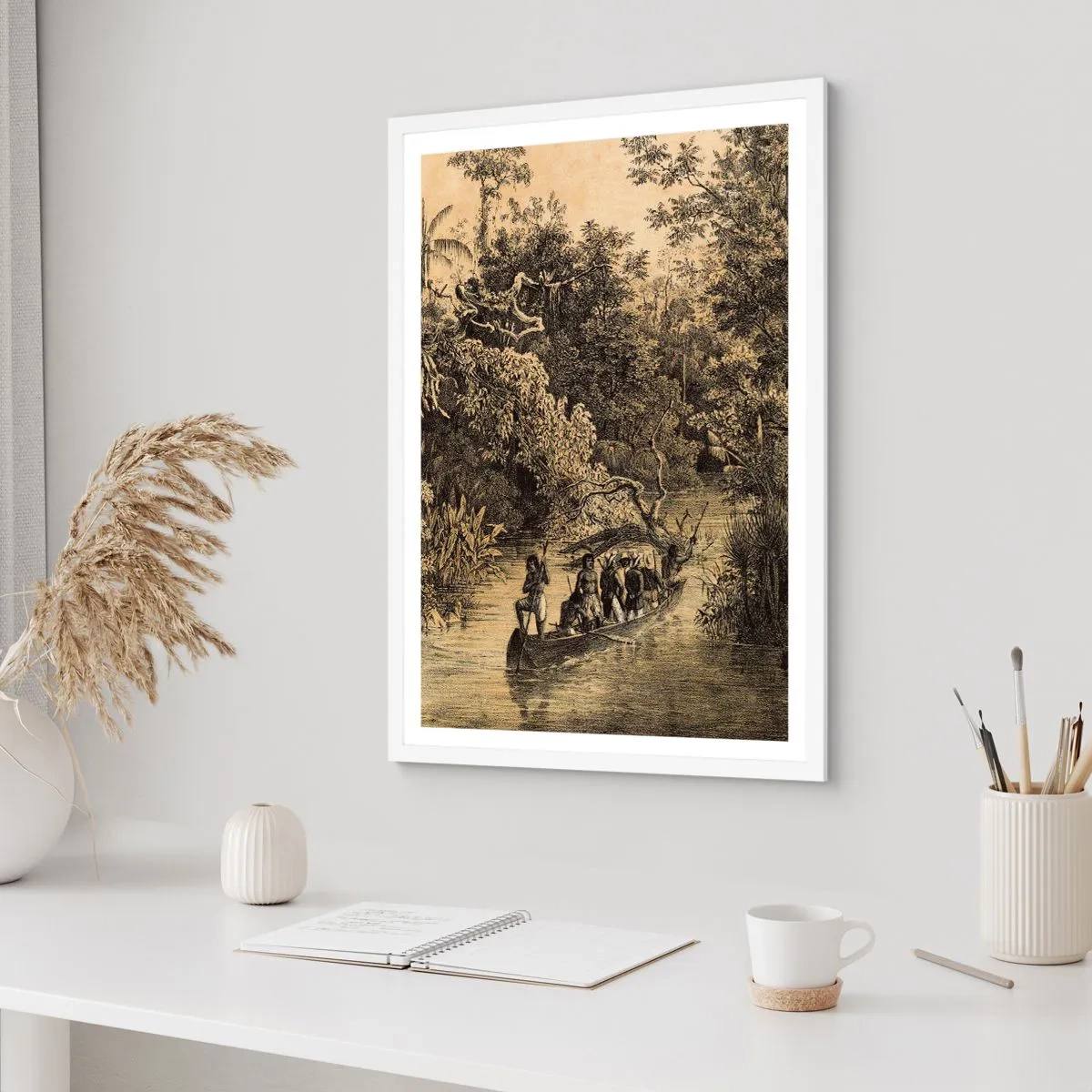 Plakat w białej ramie - Wyprawa do źródła - 70x100 cm