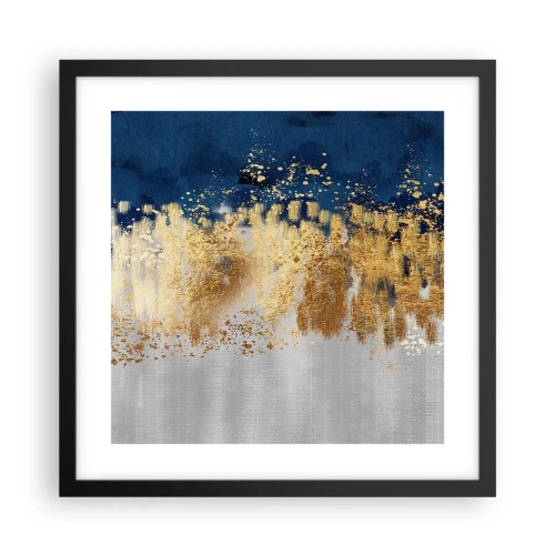 Plakat w czarnej ramie - Nowoczesna kompozycja z błyskiem - 40x40 cm