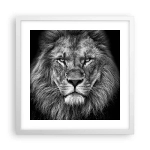 Plakat w białej ramie - W stroju koronacyjnym - 40x40 cm