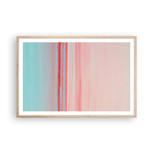 Plakat w ramie jasny dąb - Abstrakcja o świcie - 91x61 cm