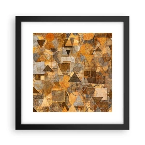 Plakat w czarnej ramie - Świat ujęty w formę - 30x30 cm