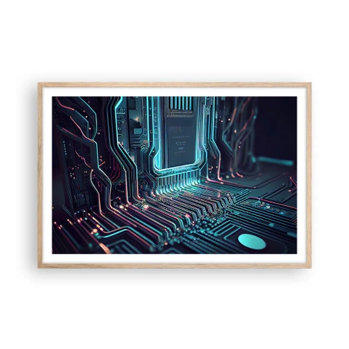 Plakat w ramie jasny dąb - Tak sobie myślę… - 91x61 cm