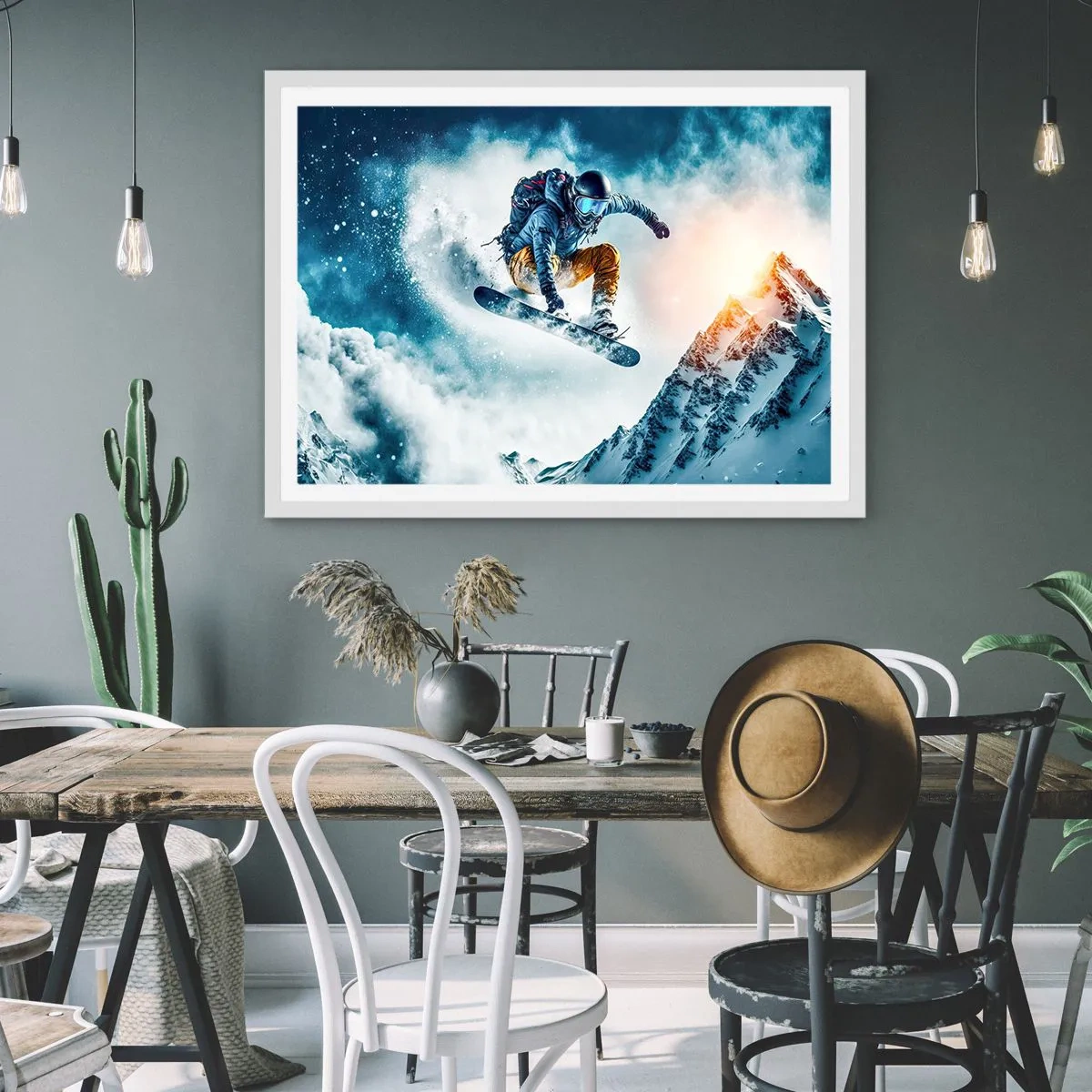 Plakat w białej ramie - Ekstremalne emocje - 50x40 cm