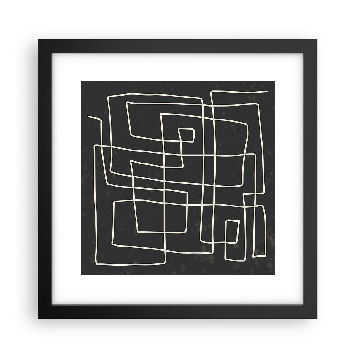 Plakat w czarnej ramie - Nie taki prosty - 30x30 cm