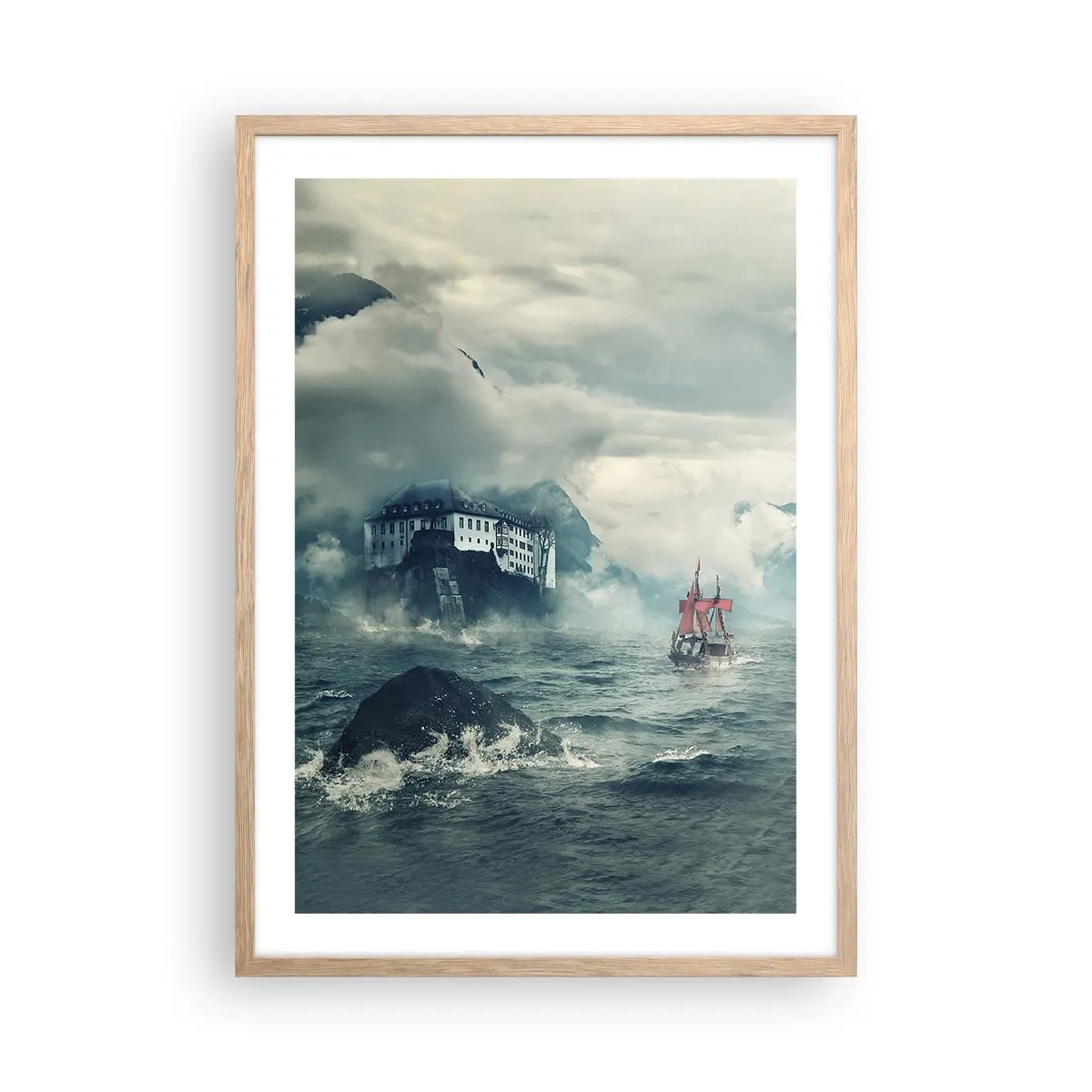 Plakat w ramie jasny dąb - Na magicznych wodach - 50x70 cm