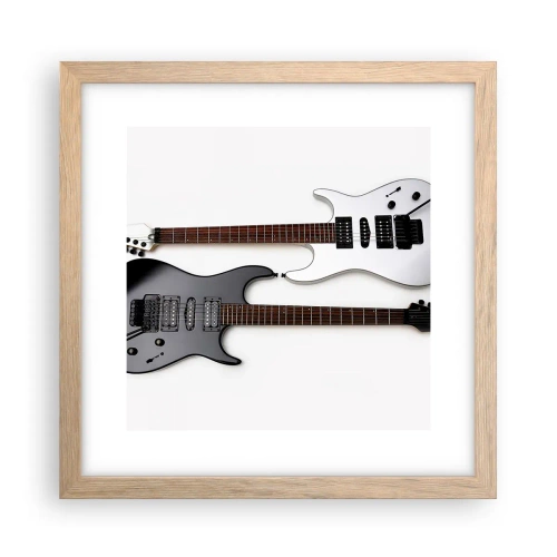 Plakat w ramie jasny dąb - Harmonia kształtów - 30x30 cm