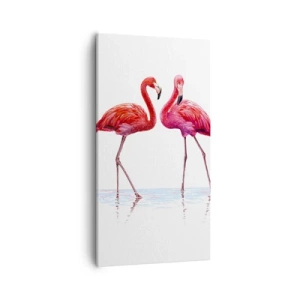 Obraz na płótnie - Różowe randez-vous - 55x100 cm