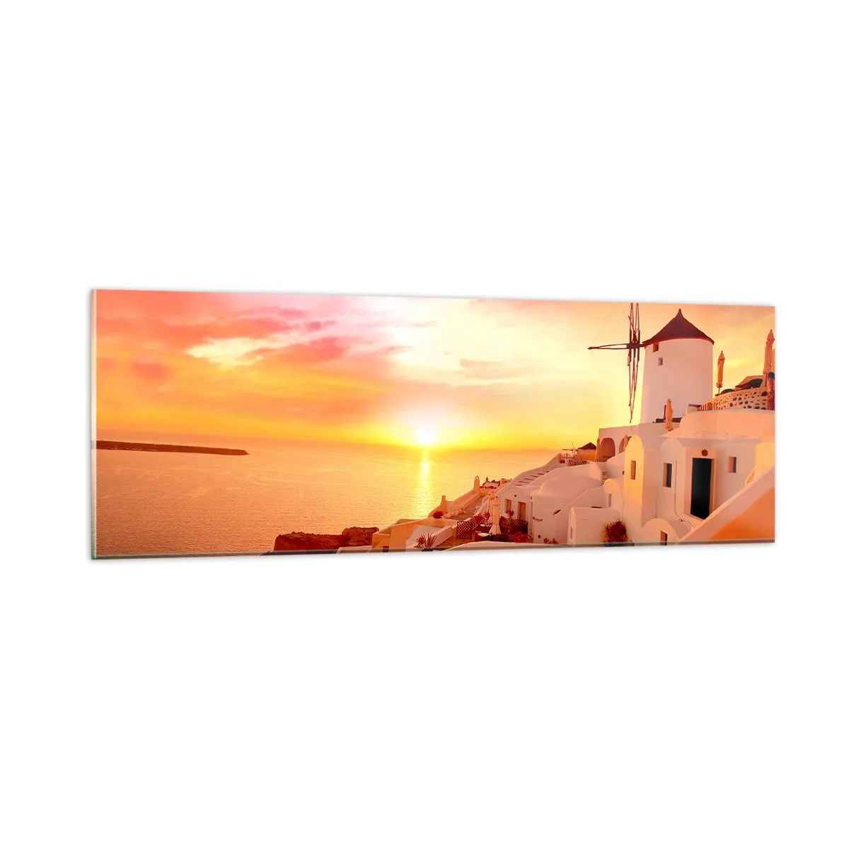 Obraz na szkle - Rozpłynąć się w bieli i złocie - 90x30 cm