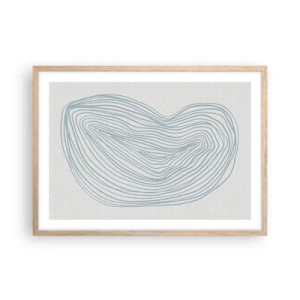 Plakat w ramie jasny dąb - Uśmiech kropli - 70x50 cm