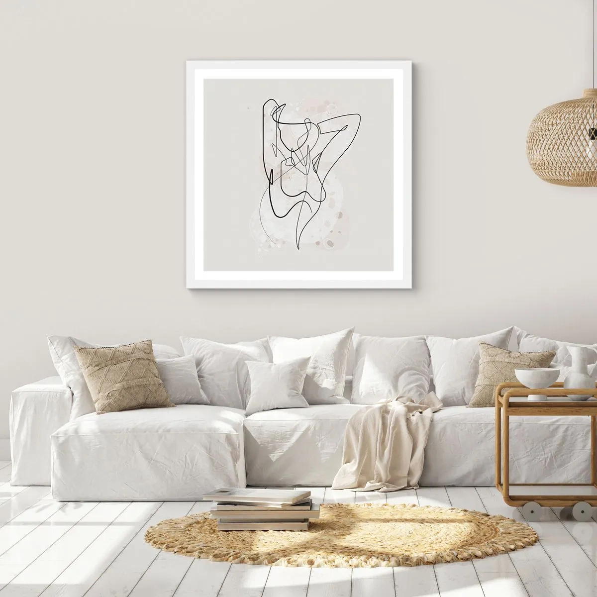 Plakat w białej ramie - Sztuka uwodzenia - 60x60 cm