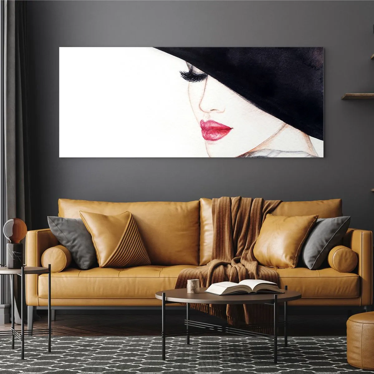 Obraz na szkle - Elegancja i zmysłowość - 90x30 cm