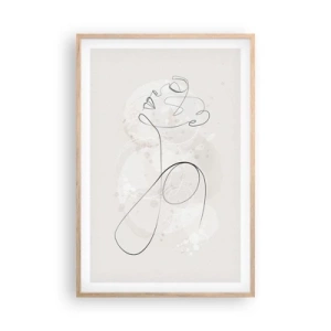 Plakat w ramie jasny dąb - Spirala piękna - 61x91 cm