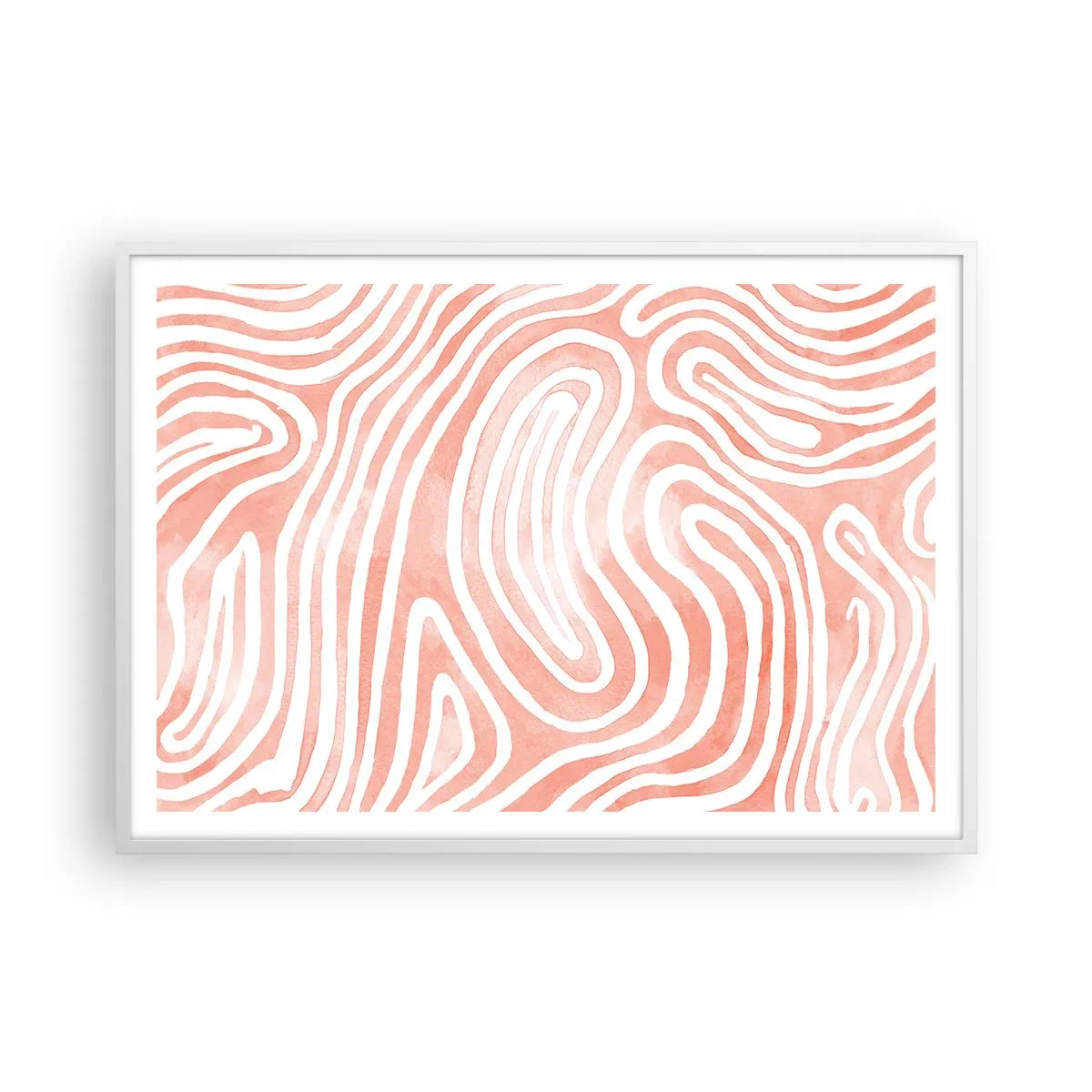 Plakat w białej ramie - W koralowym labiryncie - 100x70 cm
