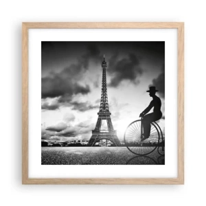 Plakat w ramie jasny dąb - Tęsknota do Belle Epoque - 40x40 cm