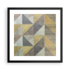 Plakat w czarnej ramie - Pod kątem trójkąta - 40x40 cm