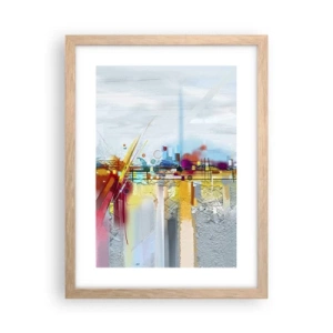 Plakat w ramie jasny dąb - Most radości nad rzeką życia - 30x40 cm