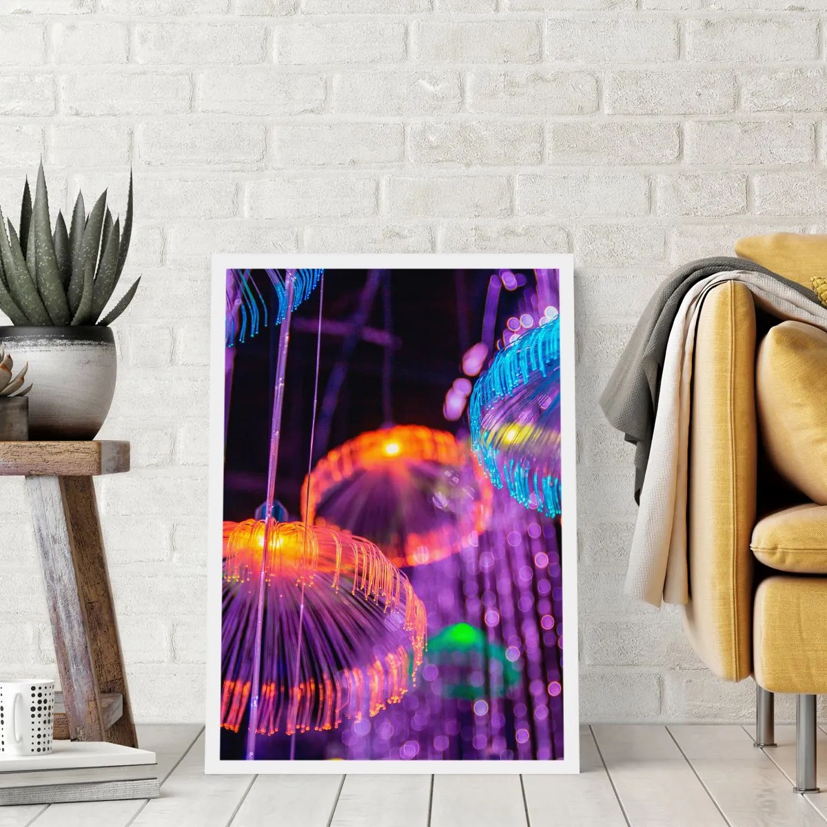 Plakat - Świetlna fontanna - 40x50 cm