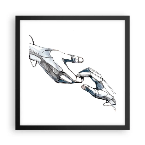 Plakat w czarnej ramie - Dobry gest - 40x40 cm