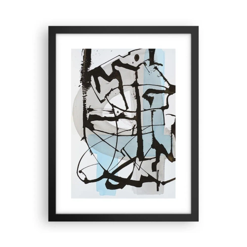 Plakat w czarnej ramie - Mimo wszystko błękitny - 30x40 cm