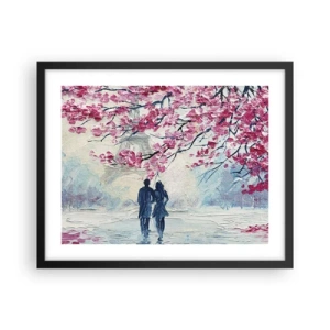Plakat w czarnej ramie - Romantyczny spacer - 50x40 cm