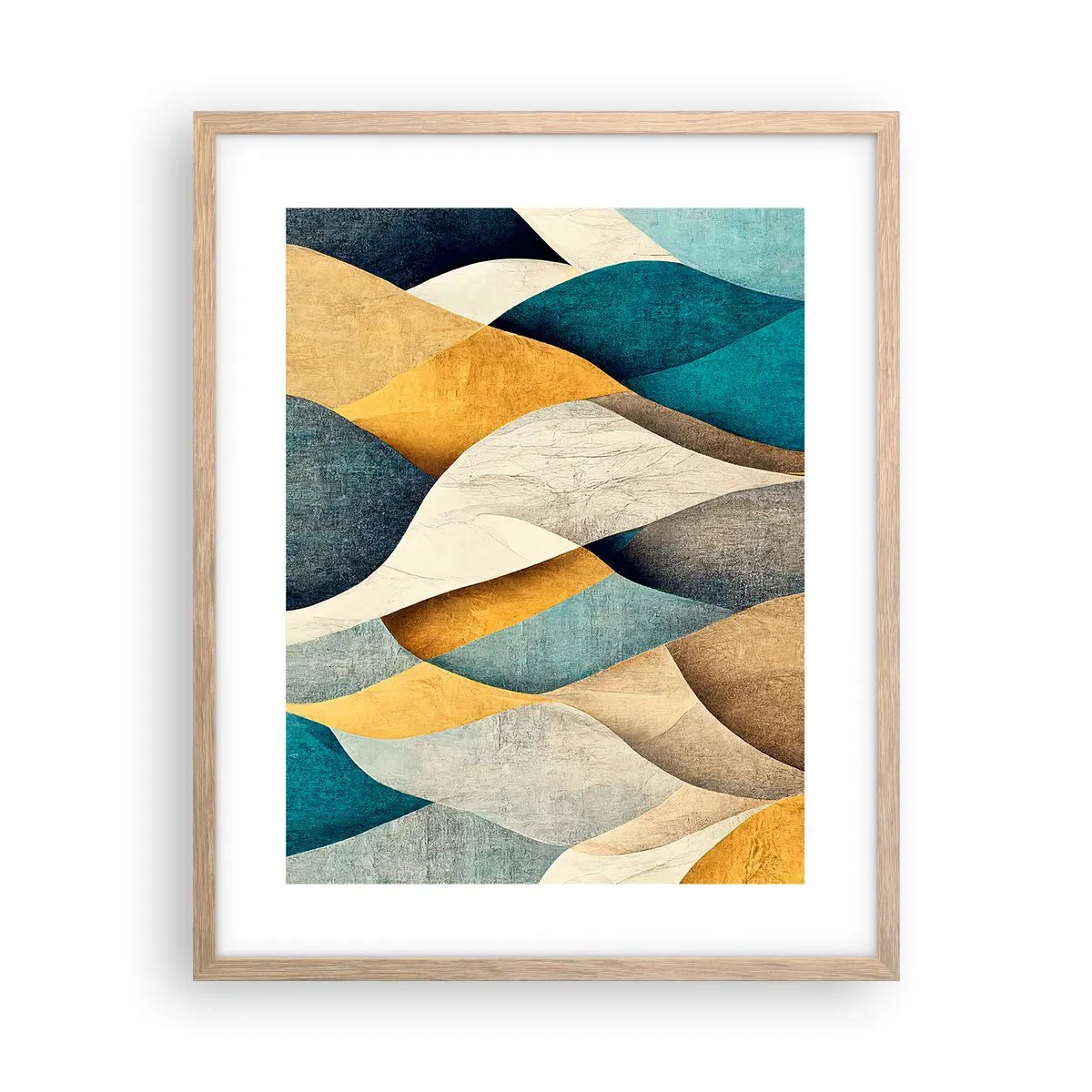 Plakat w ramie jasny dąb - Rytm i falowanie - 40x50 cm