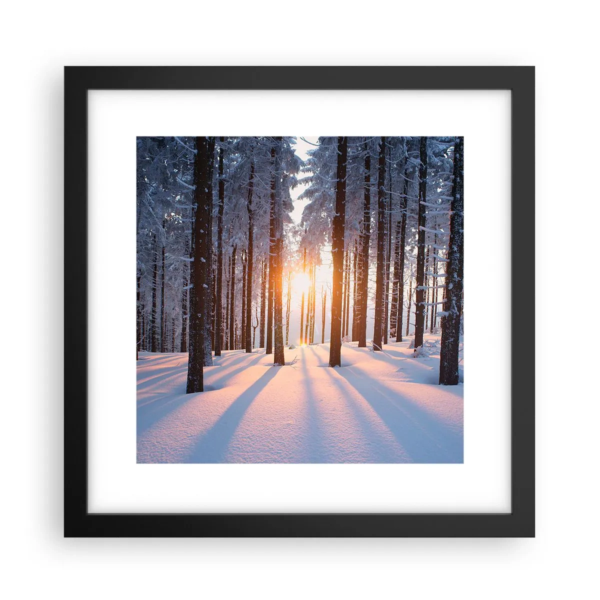 Plakat w czarnej ramie - Wyraźnie czarno na białym - 30x30 cm