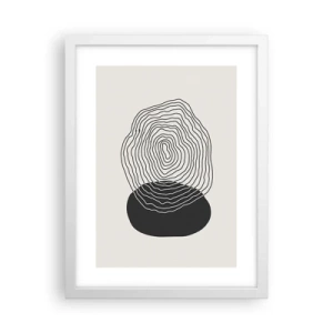 Plakat w białej ramie - Trwanie i drganie - 30x40 cm