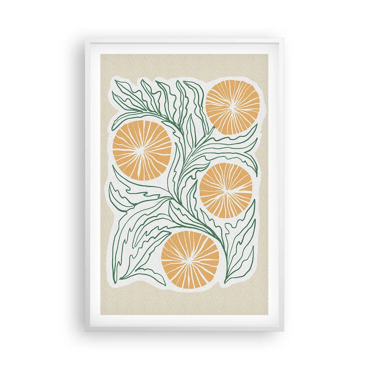 Plakat w białej ramie - Etnicznie z nutą abstrakcji - 61x91 cm