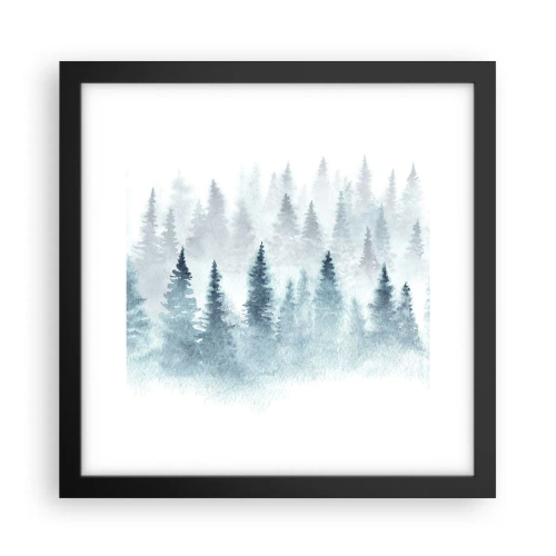 Plakat w czarnej ramie - Otulone mgłą - 30x30 cm
