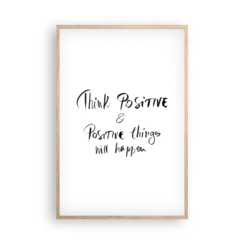 Plakat w ramie jasny dąb - Jak żyć? - 61x91 cm