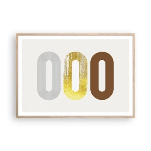 Plakat w ramie jasny dąb - Ooo! - 100x70 cm