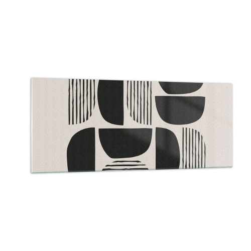 Obraz na szkle - Połowiczne układy - 100x40 cm