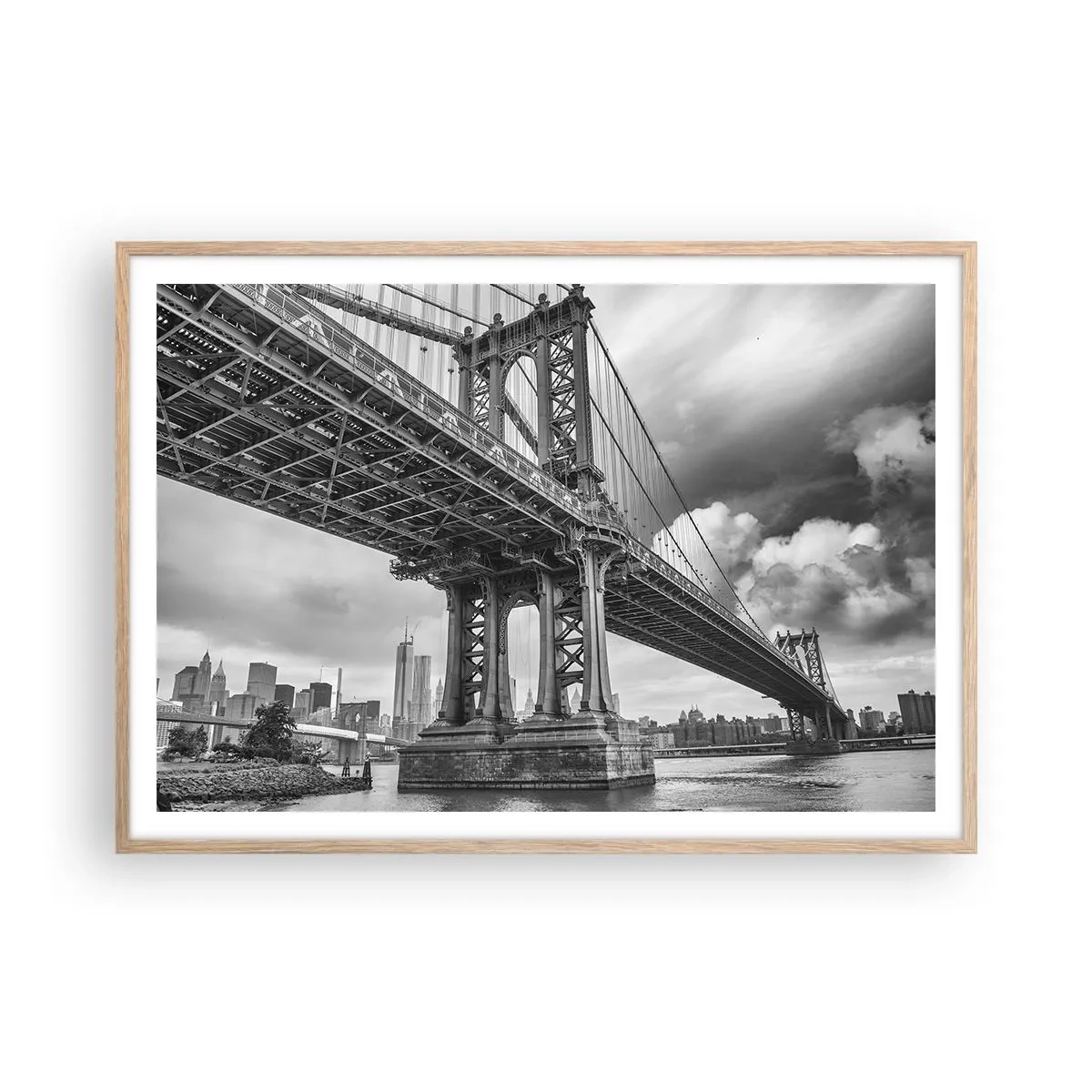 Plakat w ramie jasny dąb - Do serca miasta - 100x70 cm