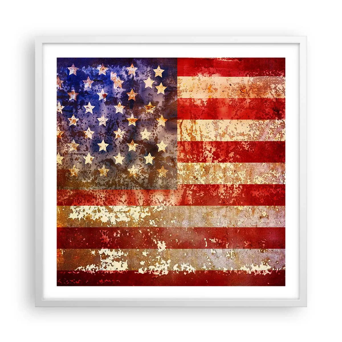 Plakat w białej ramie - Chwała nie przemija - 60x60 cm