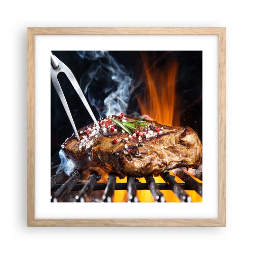 Plakat w ramie jasny dąb - Soczyste i wonne - 40x40 cm