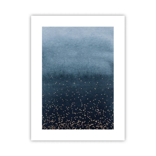 Plakat - Kompozycja – niebieskie fazy - 30x40 cm