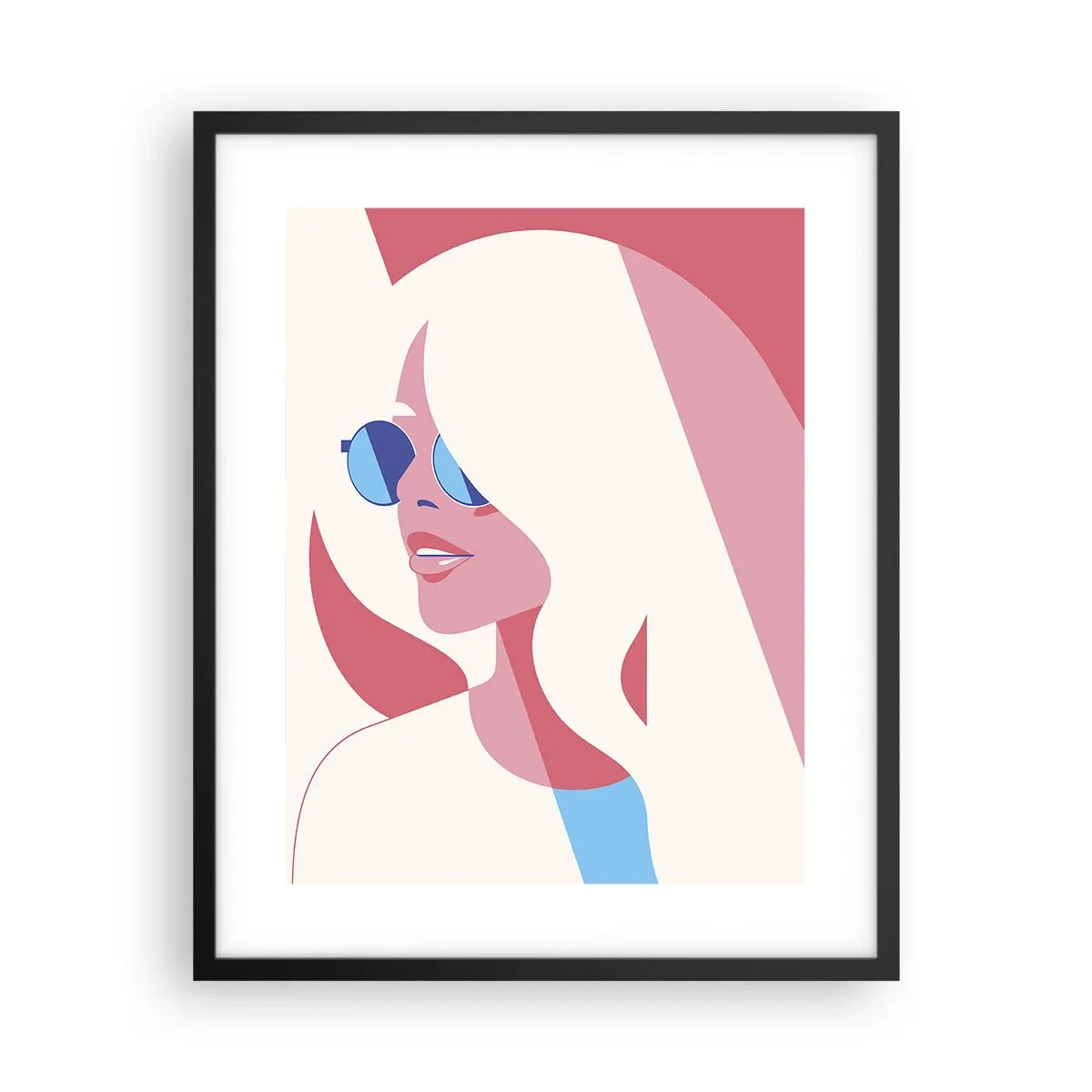 Plakat w czarnej ramie - To była blondynka… - 40x50 cm