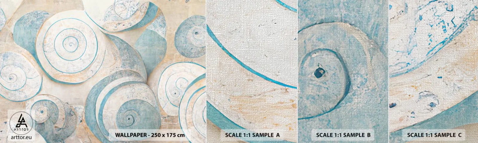 Fototapeta Próbka Premium Canvas - Co kryje muszla? - Minimalizm, Muszle, Jasny - 100x30 cm