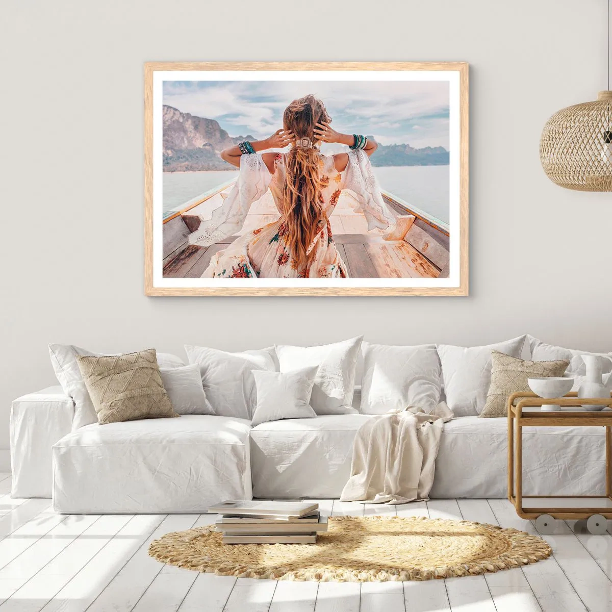 Plakat w ramie jasny dąb - W drodze ku szczęściu - 50x40 cm