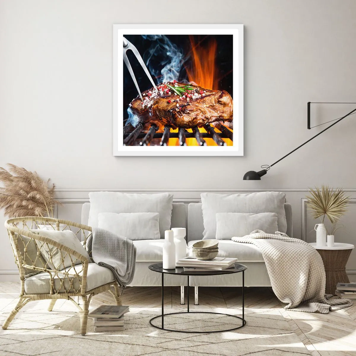 Plakat w białej ramie - Soczyste i wonne - 30x30 cm