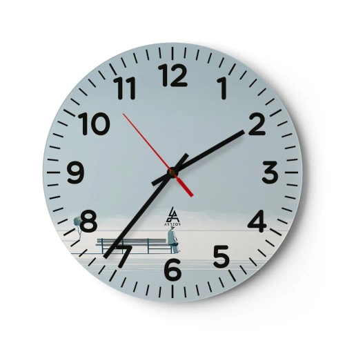 Zegar ścienny - Tak, czekam. - 30x30 cm