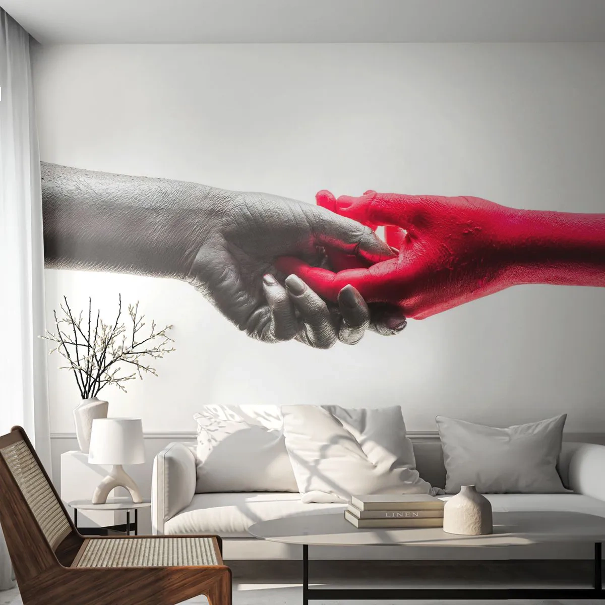 Fototapeta Premium Sand - Razem, choć inni - Ludzkie Dłonie, Ręka, Abstrakcja - 250x175 cm