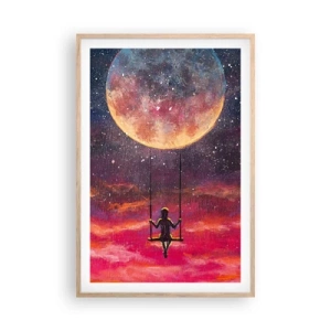 Plakat w ramie jasny dąb - Bujać w obłokach - 61x91 cm