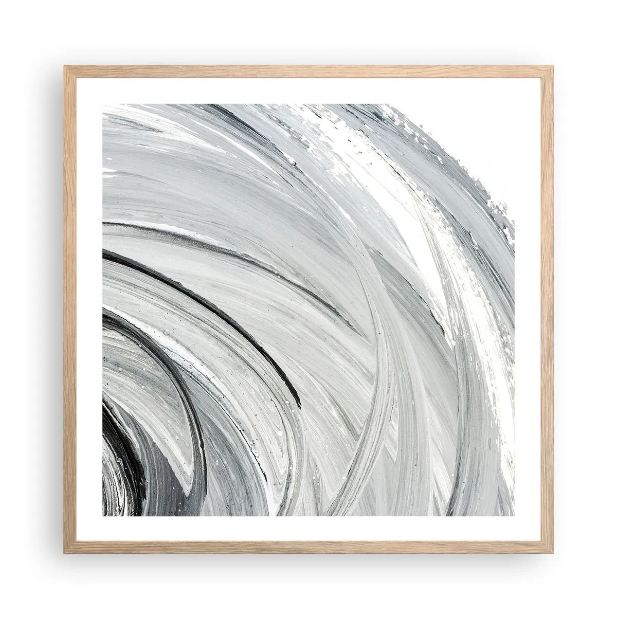 Plakat w ramie jasny dąb - Kompozycja orbitalna - 60x60 cm